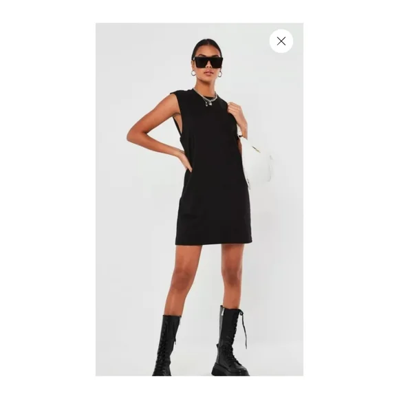 Missguided Black Basic Vest Mini Dress